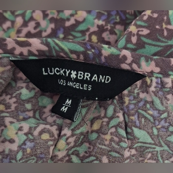 Med Lucky Brand Floral Purple Dress - Picture 2 of 5